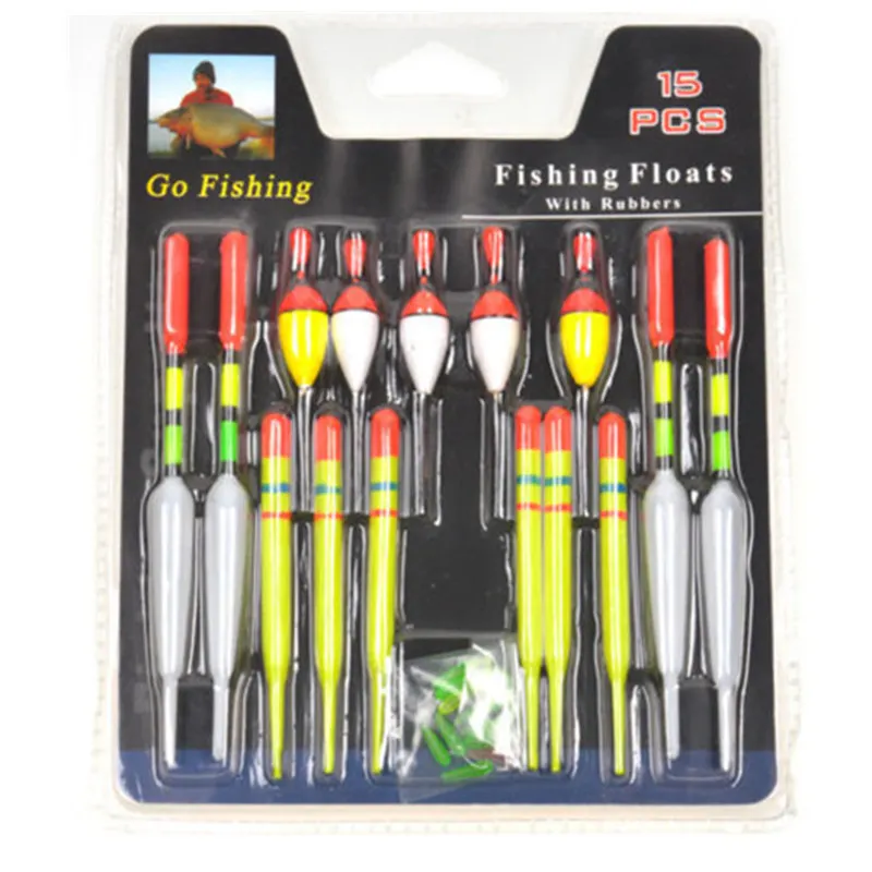 1 set 15Pcs Vertical Buoy Sea font b Fishing b font font b Floats b font