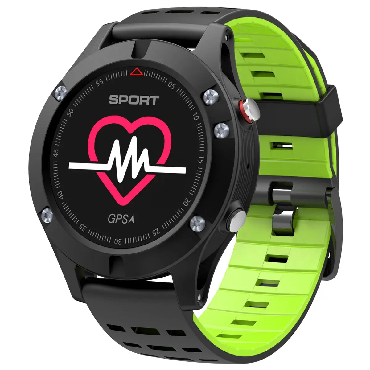 

DTNO.I F5 GPS Smart watch Altimeter Barometer Thermometer Bluetooth 4.2 Smartwatch Wearable devices for iOS Android, Green