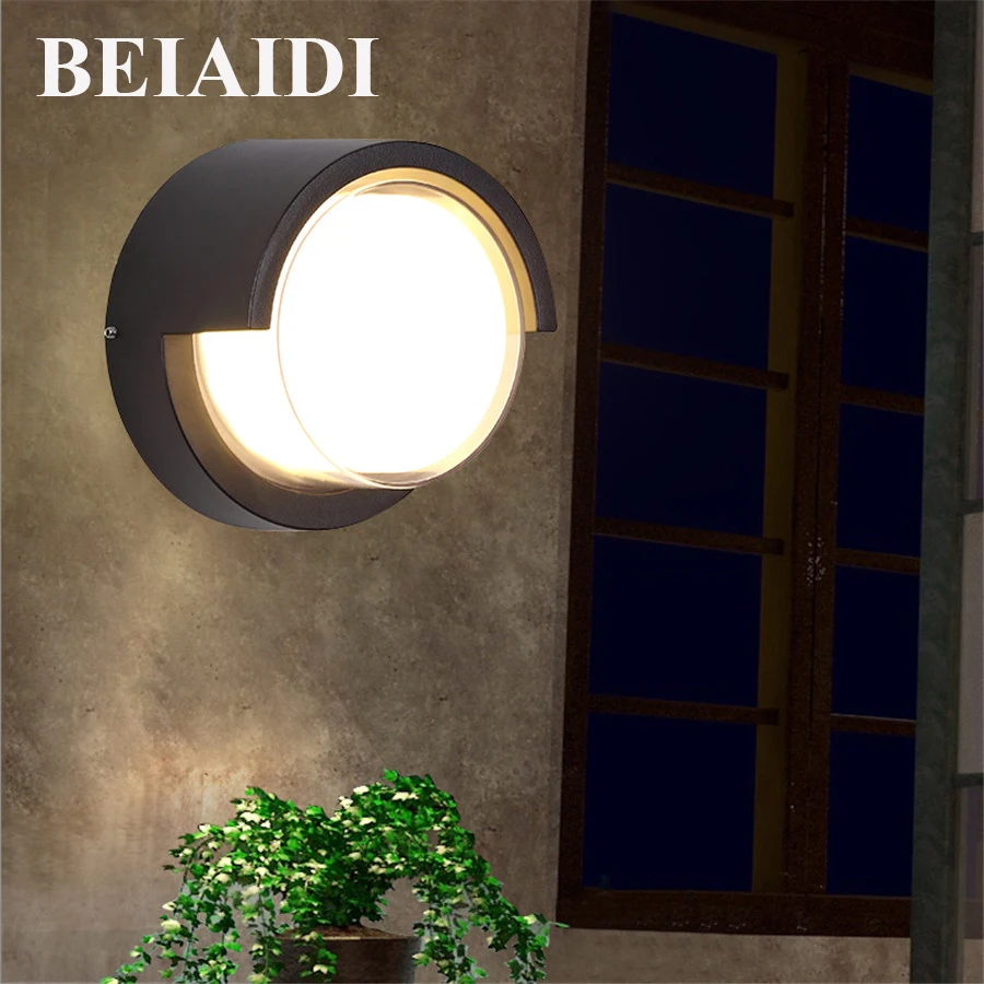 

BEIAIDI Modern Minimalism Outdoor Wall Lamp 10W Waterproof Villa Hotel Exterior Building Decor Light Balcony Corridor Sconces