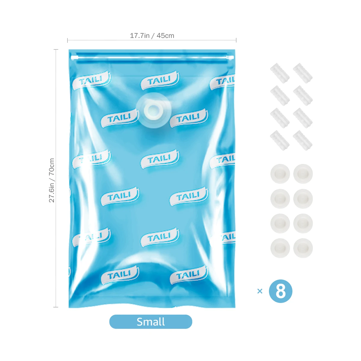 8 قطع أكياس مكنسة ل صندوق تخزين ملابس حقيبة خزانة الملابس منظم صغيرة كيس للغلق بسحاب البلاستيك الفضاء إنقاذ ضغط حقيبة