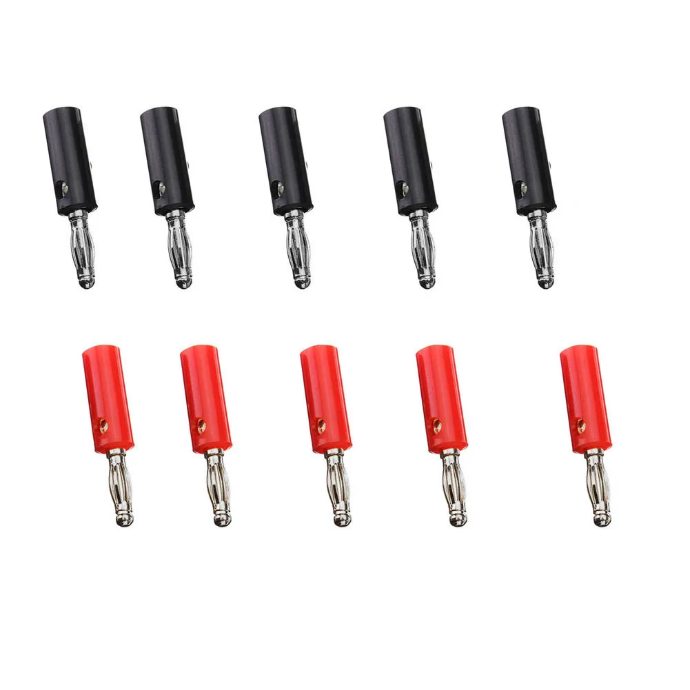 

10Pcs/Set Banana speaker plugs 2mm up to 5mm diameter speaker wire 4MM Audio Screw Banana Plug Connector High Quality