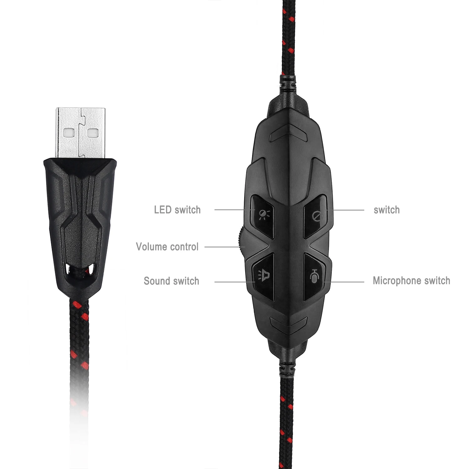 K2 7,1 объемный звук USB игровая гарнитура проводные наушники с микрофоном Регулятор громкости наушники для компьютера ноутбука