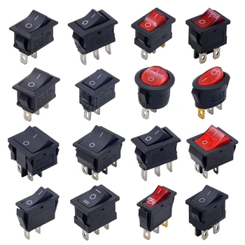 

5pcs/lot SPST 2/3/4/6PIN ON/OFF Round/Square Rocker Switch Car Dash Dashboard Truck RV ATV Home KCD