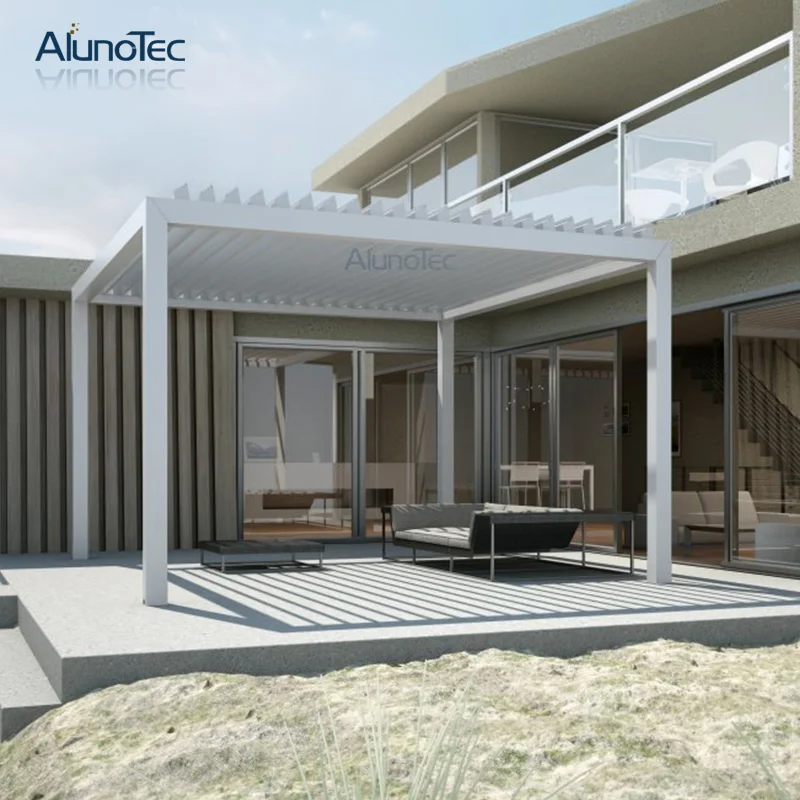 Электрическая алюминиевая Gazebo Pergola открытые кровельные системы 4 м x 3 м|aluminium