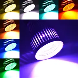 Высокая Мощность Красочные 10 Вт RGB E27 Spotlight 90 луч градусов AC85-265V с ИК Дистанционное управление 16 Цвета светодиодные лампы