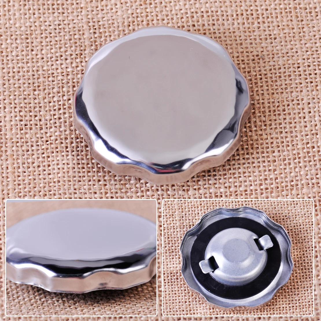 Letaosk New Chrome Plated Gas Fuel Tank Cap Replacement Fit For Honda