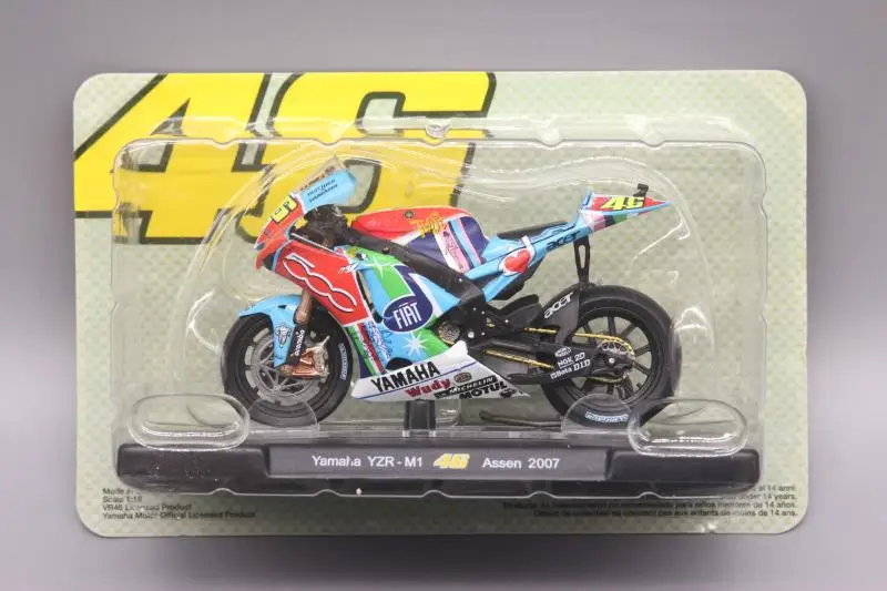 Leo 1:18 FIAT Yamaha YZR-M1 2007 мотоцикл сплав модель автомобиля литье под давлением металлические игрушки подарок на день рождения для детей мальчиков - Цвет: 2