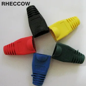 

RHECCOW 1000pcs/lot RJ45 Mix Color Network Cable Plug Boots Cap Cat5 Cat6 RJ-45 Protective Sleeve