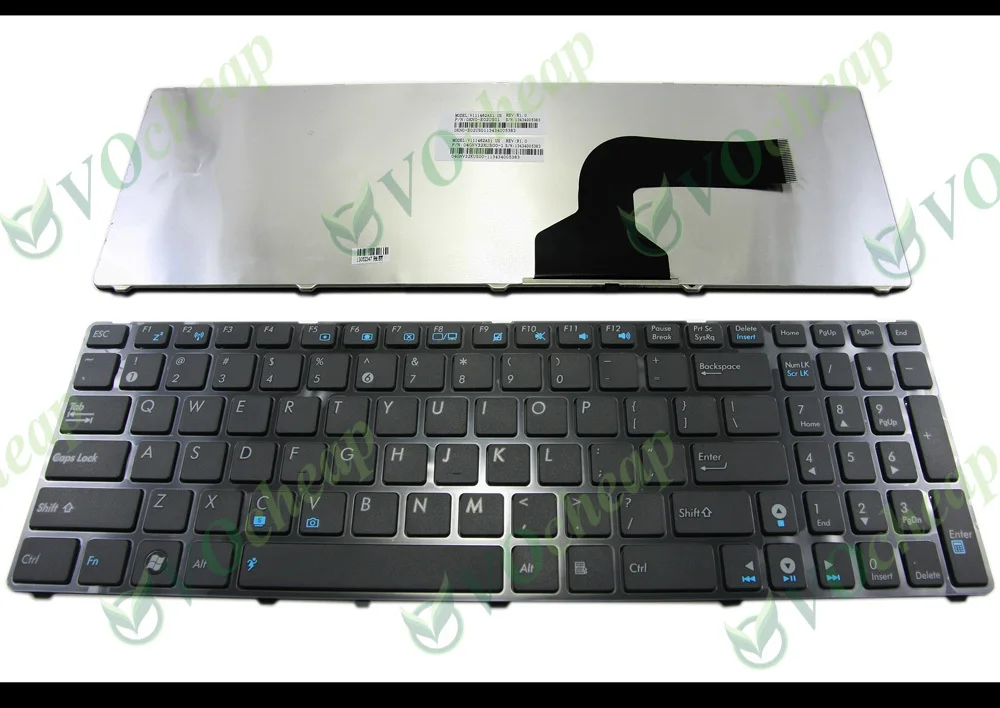 Новая клавиатура для ноутбука Asus G60 K52 U50 UX50 X61 G60J G60V G60JX G60VX черная с рамкой версия