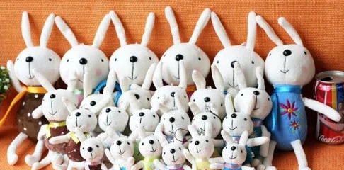 

1X Kawaii Mini 12CM Rabbit Plush Stuffed TOY DOLL String Charm Strap & Pendant Plush DOLL Wedding Bouquet TOY DOLL