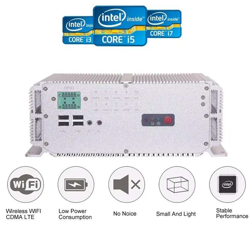 100% хорошо протестированы безвентиляторный промышленный Мини компьютер с 1xvga 1 xhdi 1xDP Дисплей дополнительный 3g/4G/LTE/Wi-Fi