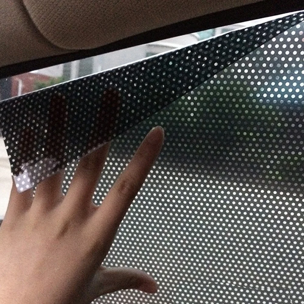

2Pairs Black Car Auto Accessories Curtain Windshield PVC Sticker Sun shade UV Protection Side Window Film 38cm x 42cm