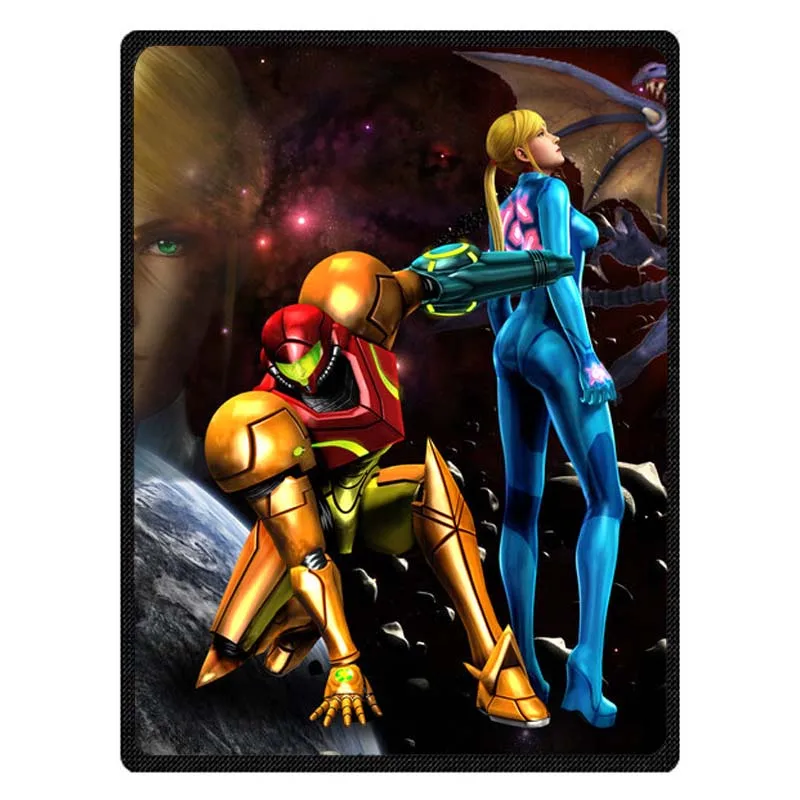 New Metroid Print Baby Kids Child Summer Aircon Blanket Soft Thick Flannel Fleece Warm Spring Blankets | Дом и сад