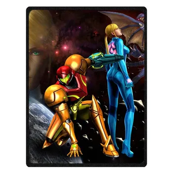 

New Metroid Print Baby Kids Child Summer Aircon Blanket Soft Thick Flannel Fleece Warm Spring Blankets