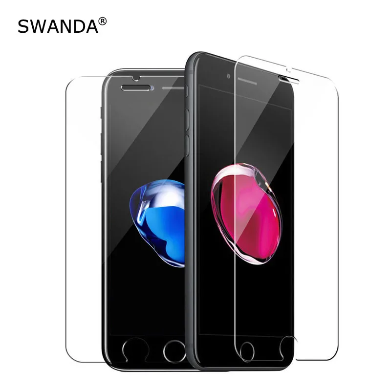 

SWANDA 9H 2.5D Anti-Explosion Tempered Glass for iphone 6 7 plus arc Film Screen Protector for iphone6 Oleophobic Coating