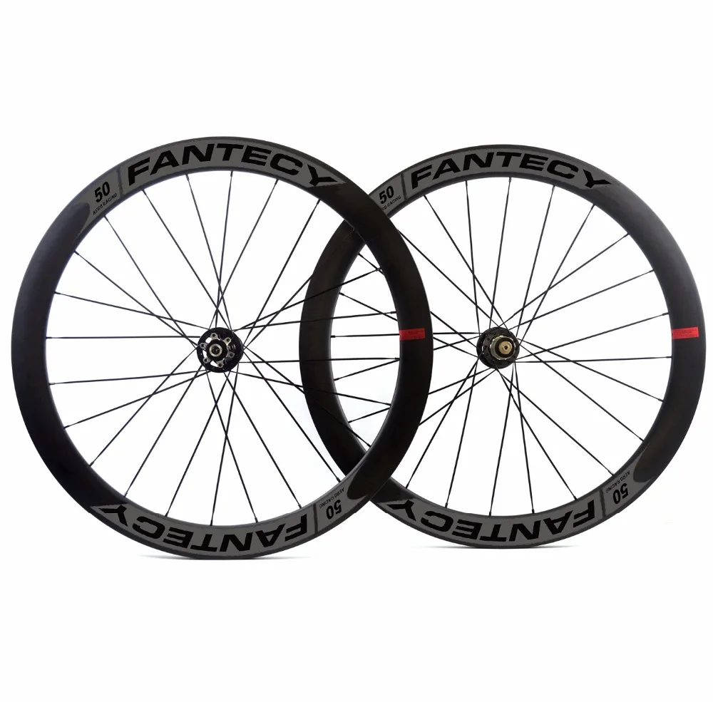 700C 50mm depth road disc brake carbon wheelset 25mm width Clincher