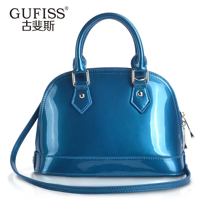 

Shell bag japanned leather handbag Small Large cowhide fashion one shoulder cross-body women's handbag