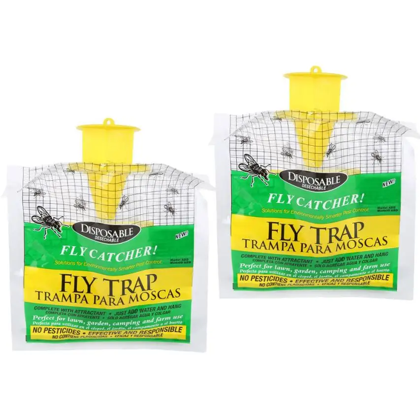 Fly Trap устройства с захвата вредителей Управление Анти летать убийство открытый одноразовые летать ловитель Управление Ловушка с аттрактанта инсектицид