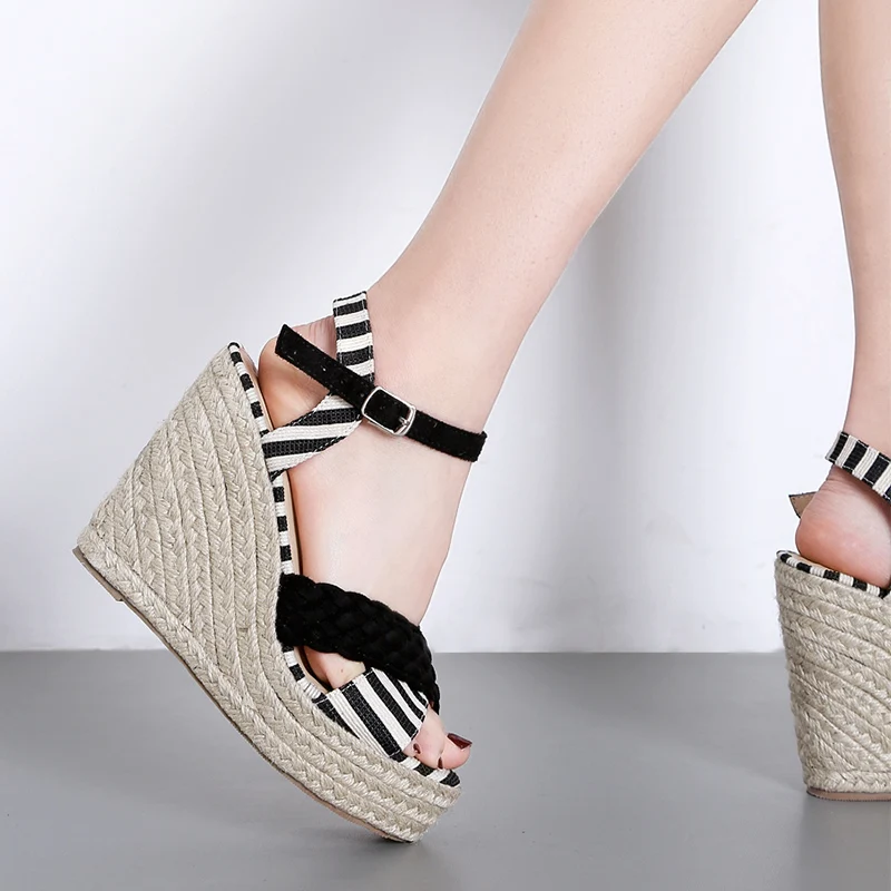 

Platform Shoes Woman Ladies Wedges Shoes Wedge Sandals Vulcanize Shoes Gladiator High Heels ladies wedge sandals Summer Sapatos