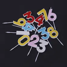 1 Piece Mini Digital Birthday Candles Cake Decoration for Kids Unicorn Party Cake Accessories Wedding Cake Topper Candles Supply