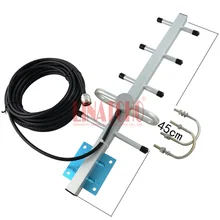 GSM 900 МГц 5 элементов yagi 9dBI с кабелем 10 м GSM 824-960 МГц Мобильный повторитель сигнала наружная антенна