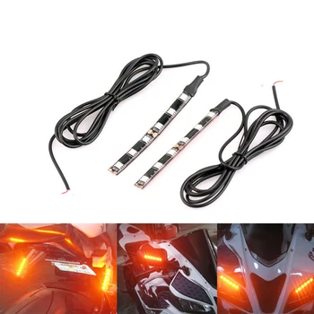 

Motor vehicle decorative lights with motorcycle Steering light bar motorcycle LED brake light signal lamps LED strip lights