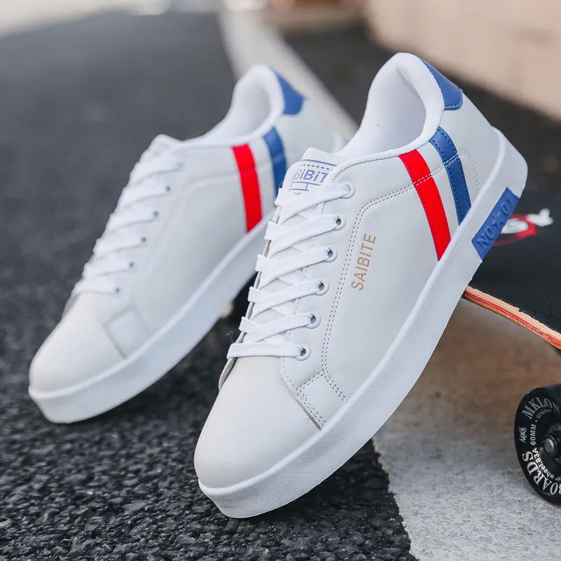 Большая скидка 2019 г. Летняя мужская обувь повседневная кожаная обувь
на плоской подошве с низким вырезом белые теннисные кроссовки masculino
adulto sneaker Отзывы