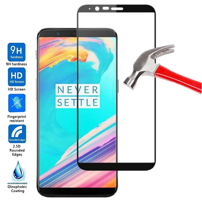 Full Cover Tempered Glass For OnePlus 5T One Plus Screen Protector 9H Film 5 T | Мобильные телефоны и аксессуары