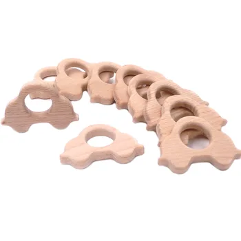 

20pcs x 75mm DIY Organic beech wood Car Ring teether nursing toy 3 inch DIY fitting Handcrafted baby boy gift