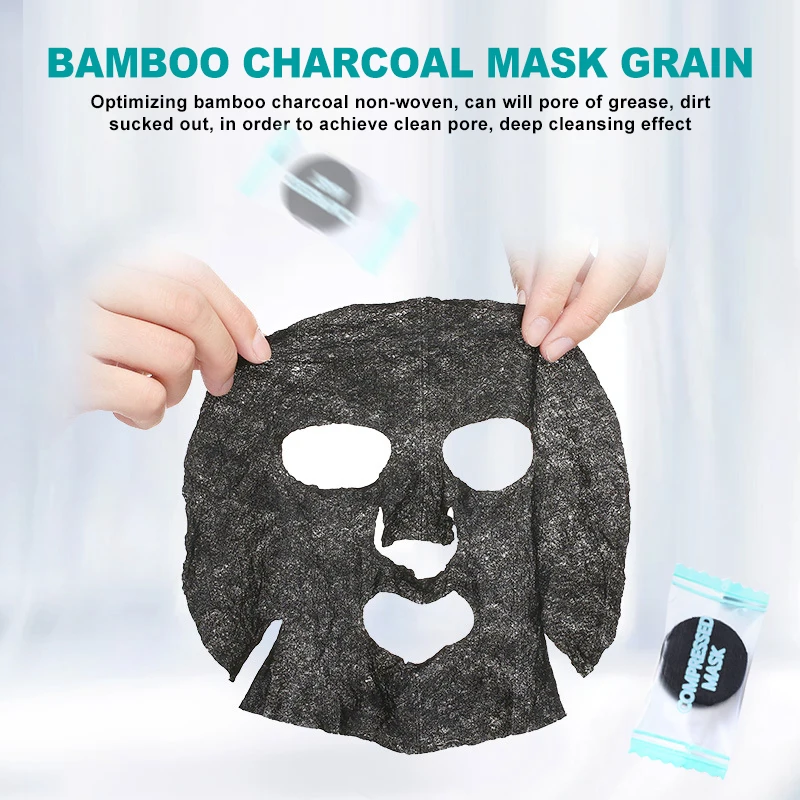 30 шт./пакет натуральный из черного бамбукового угля отбеливающая маска DIY компрессионная для лица маски бумага красота уход за кожей Инструменты