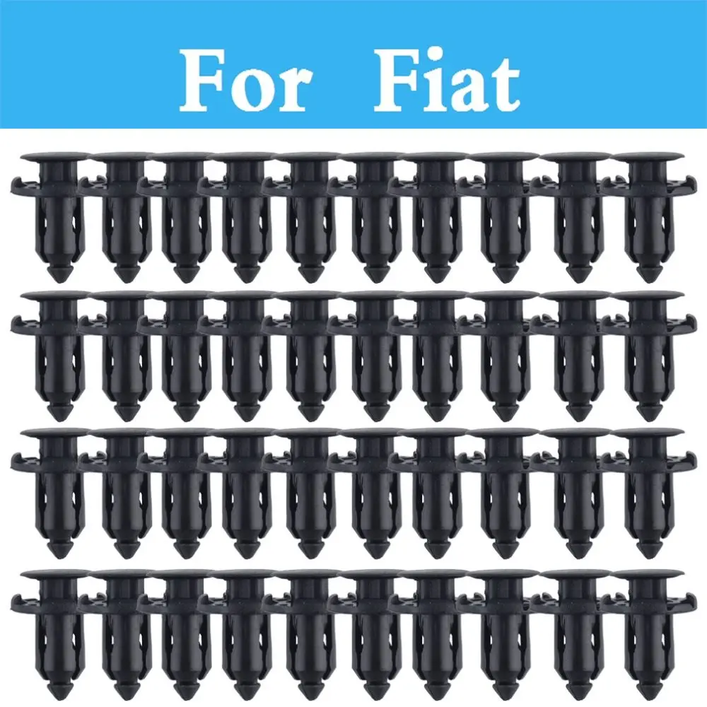 

9mm Hole 50pcs Auto Car Parts Panel Trim Clips Plastic Rivet Fastener For Fiat Seicento Siena Stilo Palio Panda Sedici