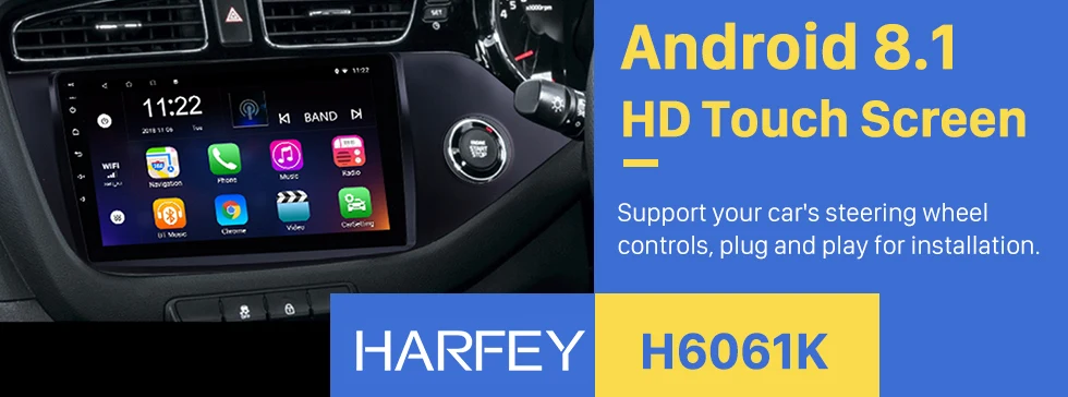Top Harfey 8-core Bluetooth GPS Car Radio 9" Multimedia Player For 2012 2013 2014 Kia Ceed RHD SWC 2Din Android 8.1 Head Unit Stereo 0
