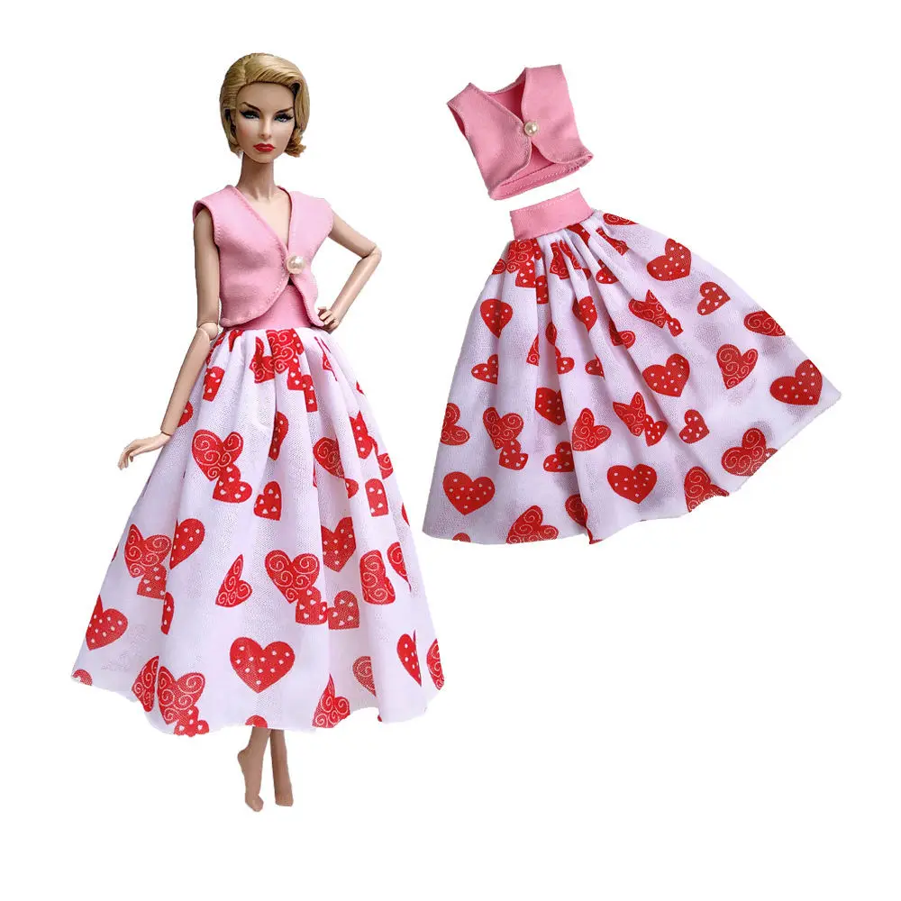NK новейшая кукла аристократическое разнообразие двух платьев ручная работа повседневная одежда для куклы Барби аксессуары Подарки для девочек JJ 6X - Цвет: D