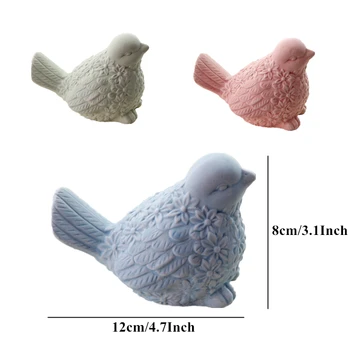 

VILEAD 4.7'' Matte Ceramic Magpies Bird Figurines Magpie Ornament Statue Animal Birds Model Home Decor Creative Gift for Kids