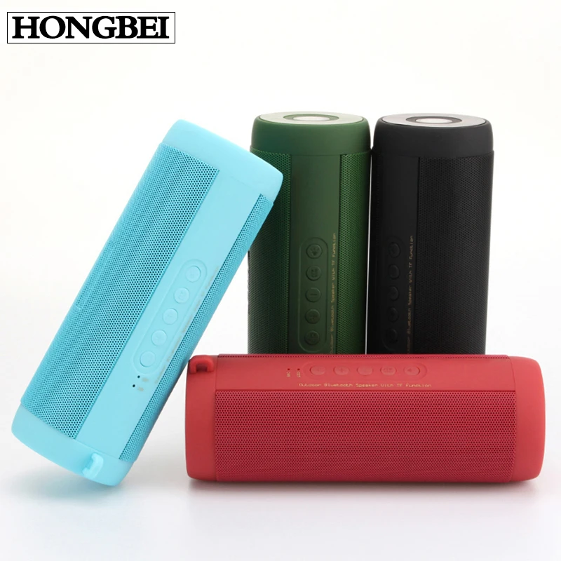 

T2 wireless bluetooth speaker best waterproof portable outdoor speaker mini column box speaker design plus LED high beam