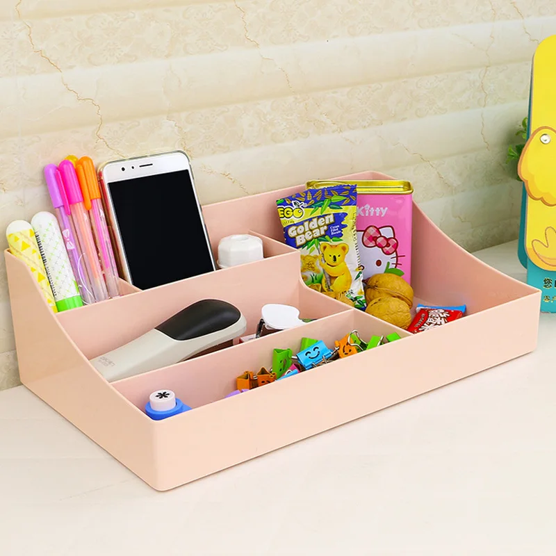 

Multifunctional Plastic Desk Bathroom Organizer Makeup Holder Kitchen Nail Polish Storage Sundries Box Case Large Size
