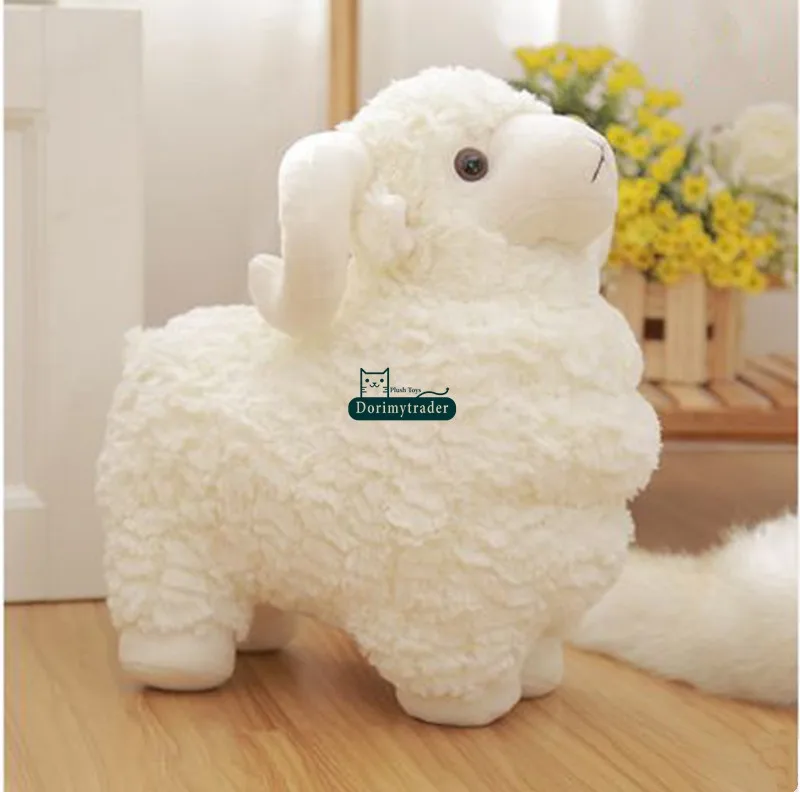 Dorimytrader Giant Animal Sheep Toy Мягкая мягкая плюшевая милая козьей куклой 3 цвета Nice Baby Gift 24inch 60cm DY60924