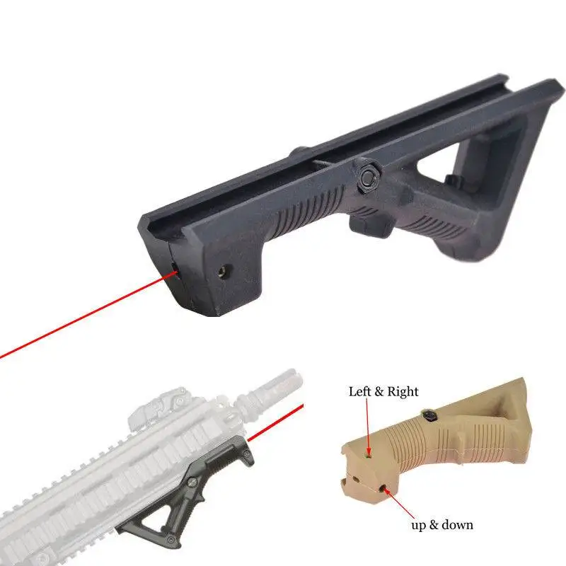 Adjustable Laser Style AFG 2 PTS Angled Foregrip Hand Guard Grip AFG2