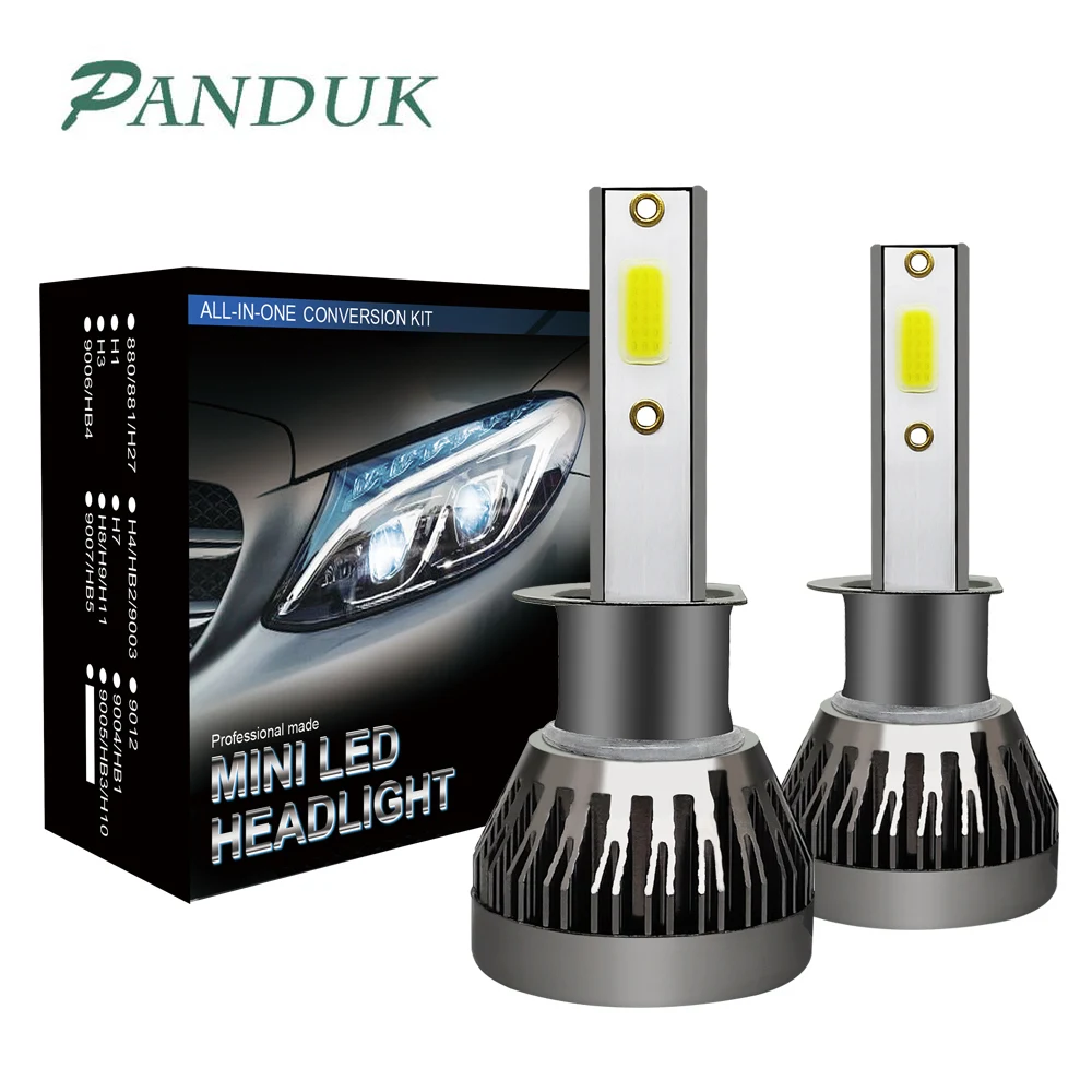 PANDUK 2Pcs 36W 12V 24V h11 h7 H1 H4 9005 9006 h11/h8/h9 Led Headlight Conversion Kit 8000LM 6000K Car Bulbs Light Mini | Автомобили и