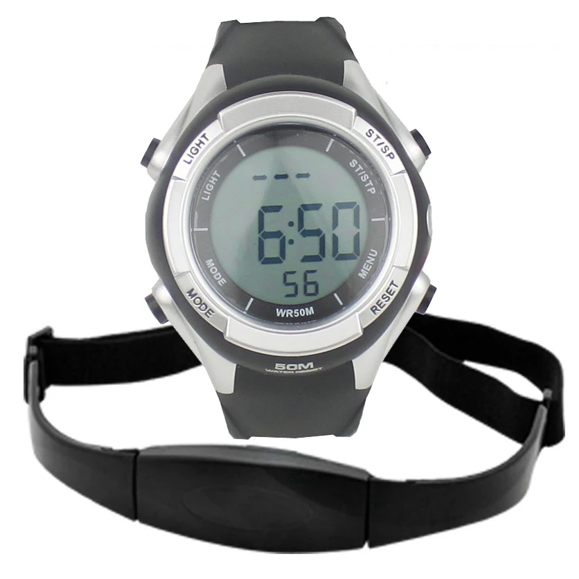 1 Polar Style Heart Rate Watch Cardio Fitness Digital 5.3KHz Sports Wristwatches Running Cycling Heart Rate Monitor Chest Strap