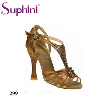 ; женская обувь Сальса; Каблук 7,5 см; атласная танцевальная обувь для сальсы; цвет темно-коричневый; Разноцветные туфли на высоком каблуке