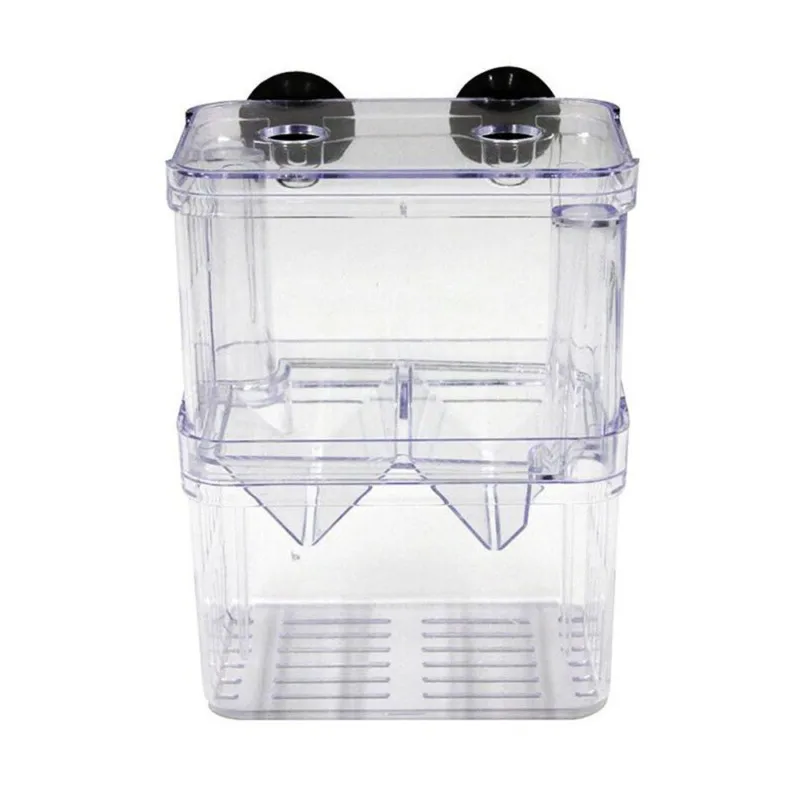 

Multifunction Fish Breeding Isolation Box Transparent Double Guppie Hatching Box Aquarium Incubator Breeder Aquarium Accessory