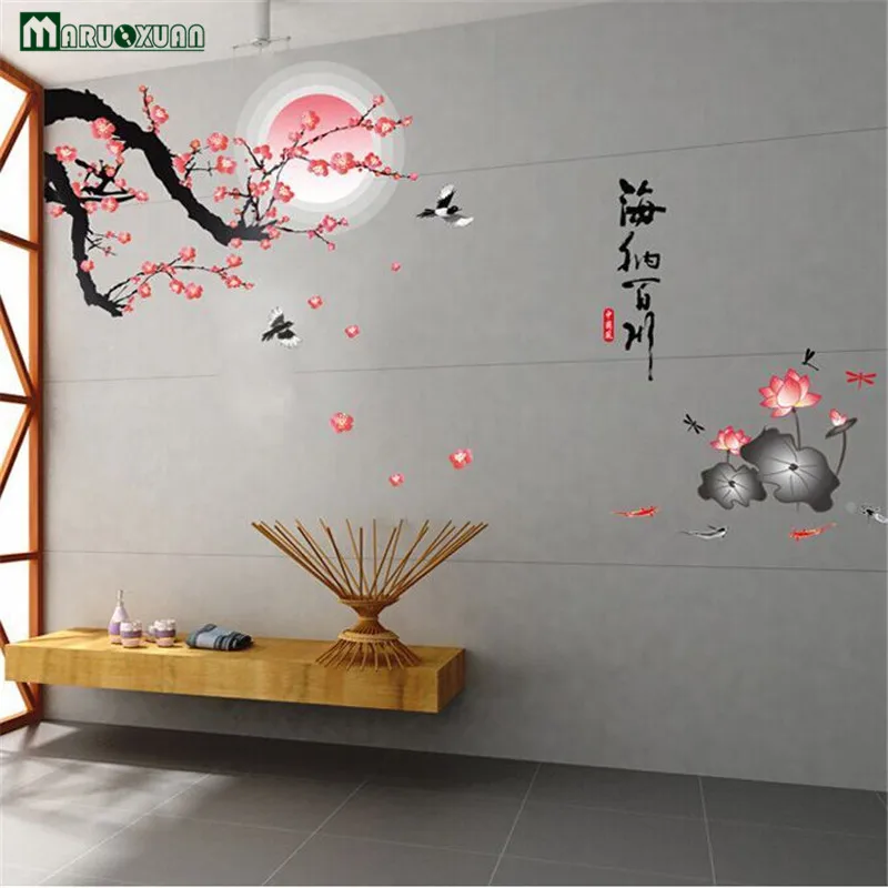 Neue Grosse Big Size Sakura Blume Vogel Diy Entfernbare Wand