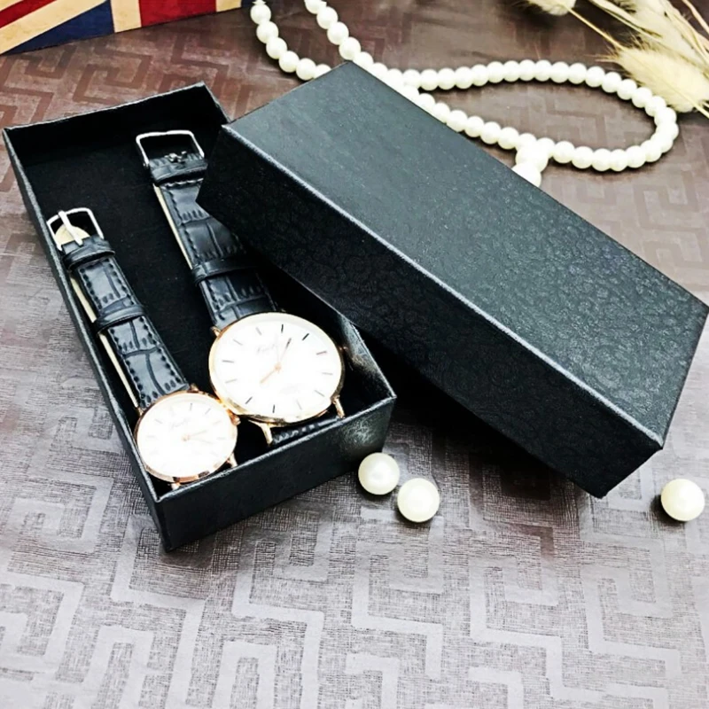 1pc black rectangle black watch packaging carton gift box ...