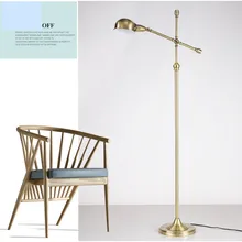 Высококачественная Роскошная промышленная ветровая Напольная Лампа американская стильная напольная лампа в скандинавском стиле короткая винтажная медная вертикальная лампа