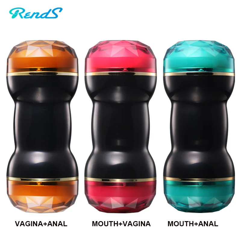 ФОТО Double Sex Hole Strong Suction Pocket Pussy Toys Girl Realistic Men Aircraft Cup Male Masturbator Vagina Ass Porn Adult Sex Toy