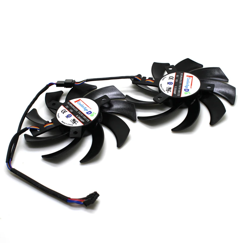 Кулер для видеокарты FirstD 85 мм FD7010H12S 0.35AMP 4Pin кулер на замену XFX RX 560D 570 580