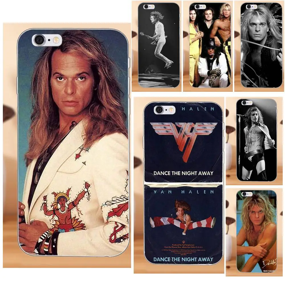 

Silicone Transparent Cover Cases For Apple iPhone X XS Max XR 4 4S 5 5C 5S SE 6 6S 7 8 Plus Rock Band Van Halen David Lee Roth