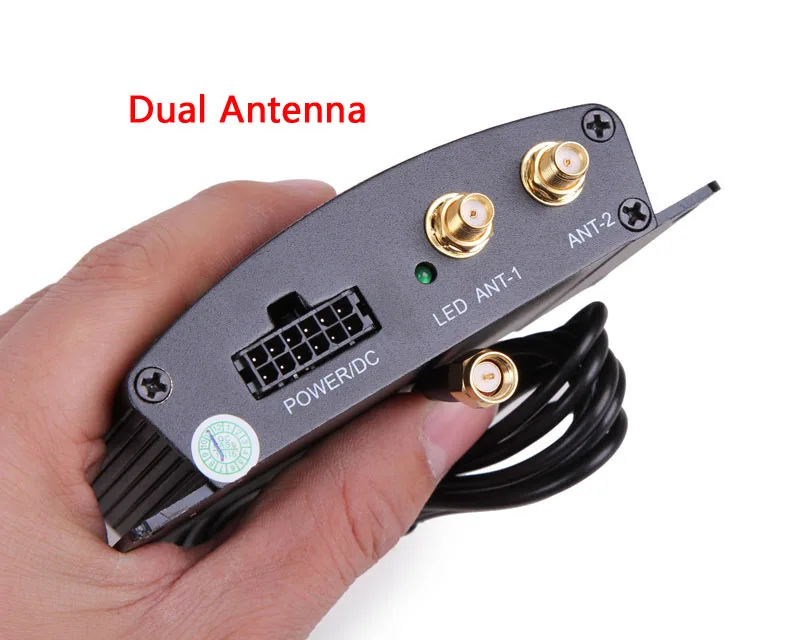 High Speed HD Car TV Tuner Mobile DVB-T T2 MPEG-4 Digital TV Receiver Box Dual antennas for Russia European