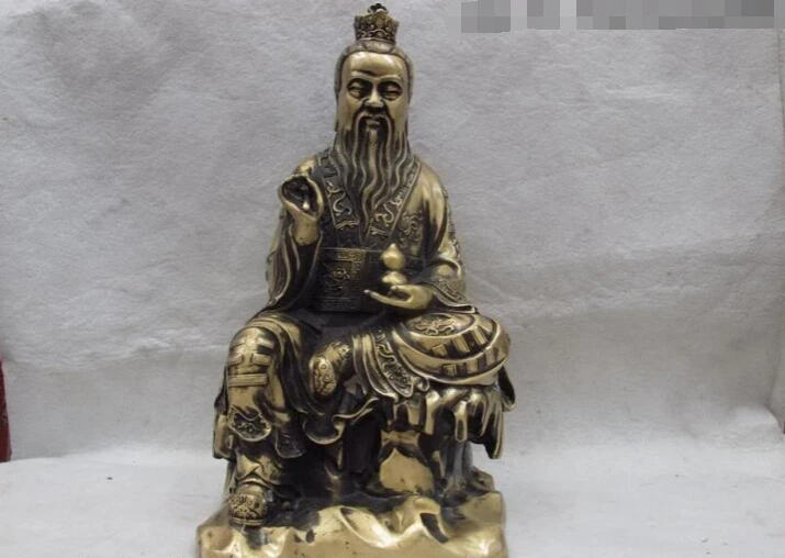 

USPS to USA S2744 China Brass Copper famous Taoism WU Dang Tai Shang Lao Jun Taoist Buddha Statue